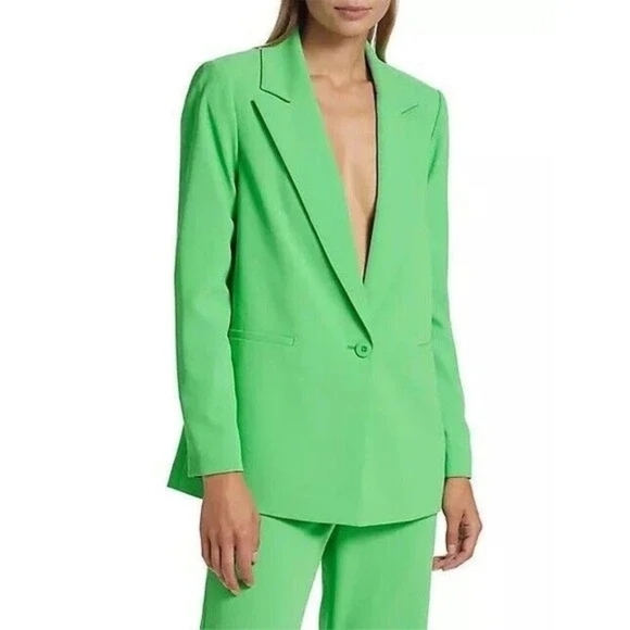 Alice + Olivia Jackets & Blazers - Alice + Olivia BRIGHT Green Denny Notch Blazer In Garden Green